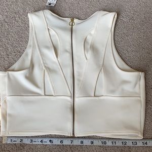 Express Cream Crop Top